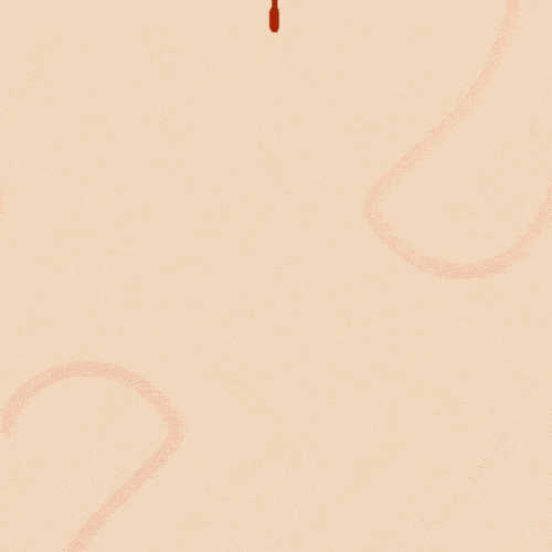 Decorative peach background with faint pink curved brushstrokes.