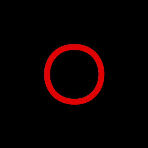 Red circular ring centered on a black background.